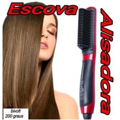 Imagem de Chapinha Profissional Elétrica Pente Quente Escova Alisa o Cabelo Magn