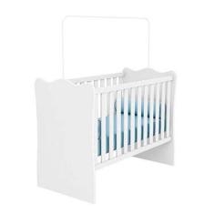 Imagem de Berço Doce Sonho Quarto Infantil Bebê Branco / Branco - Qmovi