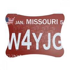 Imagem de Moldura de quebra-cabeça com padrão de número de carro americano EUA Decoração de imagem Enfeite de jogo de quebra-cabeça