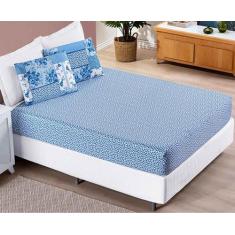 Imagem de Jogo De Lençol Casal Box Tecido Patchwork 3 Peças Bouti - Bia Enxovais