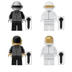 Imagem de Kit 4 Bonecos Blocos De Montar Daft Punk One More Time