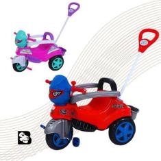 Imagem de Triciclo Velotrol Para Passeio Com Empurrador Para Menina Ou Menino Ro