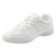 Imagem de Kuikeiu Sapatos de torcida para meninas, preto, sapatos de dança respiráveis, jovens, meninas, branco, tênis de competição de treinamento de torcida tamanho criança pequena 12 - feminino 11,5, Branco,