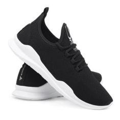 Imagem de Tênis Masculino Academia Caminhada Esportivo - EMOT SHOES, Preto, Bran
