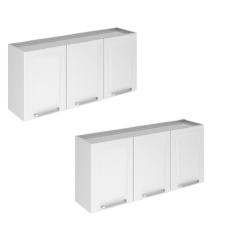 Imagem de Armario de Cozinha Aereo Itatiaia Tarsila 3 Portas Branco IP3-120 - 2 unidades