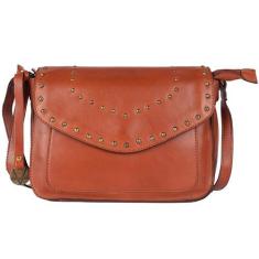 Imagem de Bolsa tiracolo estilo boho de couro italiano genuíno - elegante, durável e perfeita para uso diário para mulheres, Conhaque, Medium