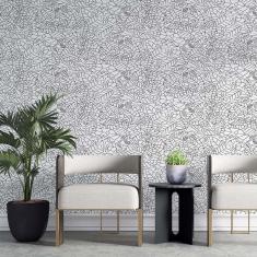 Imagem de Papel De Parede Adesivo Folha Colorir N02141 Rolo 0,58X3M