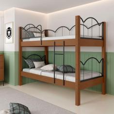 Imagem de Beliche Oasis com Escada Preto/Nature - Art Panta