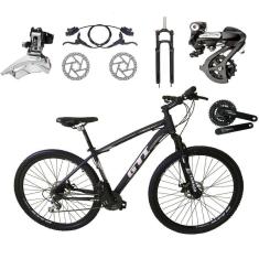 Imagem de Bicicleta Aro 29 GTI Roma Câmbios Shimano Altus 24v K7 Alumínio Freios Hidráulicos Garfo Com Trava - Preto\Cinza
