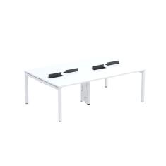 Imagem de Mesa de Plataforma Dupla para 4 Pessoas Corporativa 110X140/4P Branco