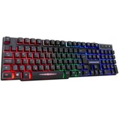 Imagem de Teclado Rgb Tecrado Gamer com Luz Rgbe Km-5228 Pc Notebook - A.R Varie