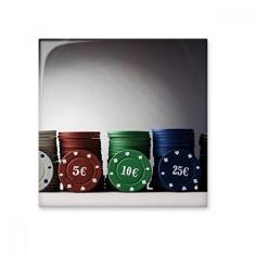 Imagem de Adesivo brilhante de ejo de cerâmica para jogos de cartas com chip