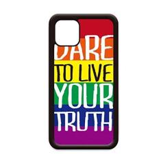 Imagem de Capa Live Your Truth LGBT Bandeira do arco-íris para iPhone 12 Pro Max para Apple Mini Mobile Case