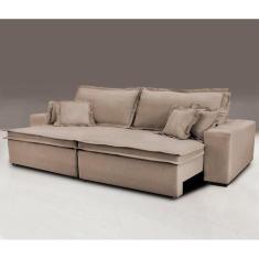 Imagem de Sofa Retrátil E Reclinável Com Molas Cama Inbox Premium 3,12M Tecido E