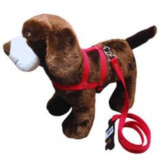 Imagem de Peitoral Cachorro 15mm Nylon Vermelho Nº 2 - Guia, Regulável - Nicapet