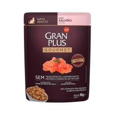 Imagem de Ração Úmida Gran Plus Gourmet Gatos Adultos Salmão Sachê 85g