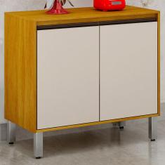 Imagem de Balcão De Cozinha Eduarda 2 Portas Cinamomo/off White - Chf Móveis