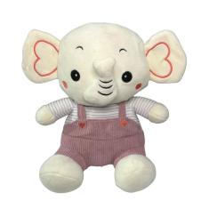 Imagem de Bichinho De Pelúcia Elefante Infantil Ursinho Fofo Branco