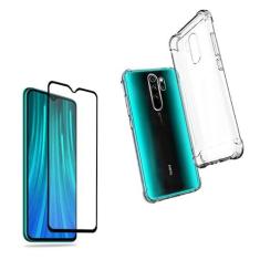 Imagem de Capinha Antichoque e Película Vidro 3d/9d Compatível Xiaomi Redmi Note 8 Pro Tela 6.53 Polegadas