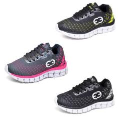 Imagem de Kit 3 Tênis Infantil Feminino Evoltenn Impacto Cinza Claro, Cinza clar