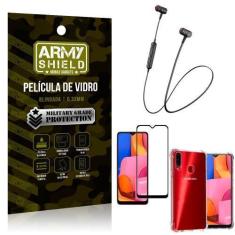 Imagem de Fone Bluetooth HS-615 Samsung A20S + Capinha Anti Impacto + Película 3