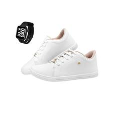 Imagem de Kit Tenis Feminino Casual Confort Com Relogio Led - SAPATOWAY, Branco,