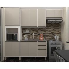 Imagem de Cozinha Completa Modulada 4 Peças com Nicho Microondas, Armários e Bal