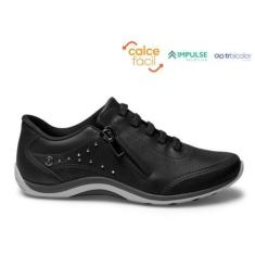 Imagem de Tenis Feminino Kolosh Casual Preto Com Ziper Detalhe Lateral