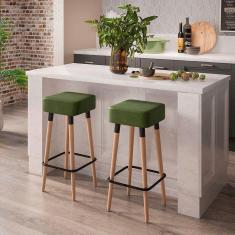Imagem de Kit 2 Banquetas Dubai Cor Verde - Speciale Home Verde