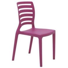Imagem de Cadeira infantil sofia em polipropileno e fibra de vidro rosa tramonti