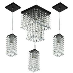 Imagem de Kit 1 Pendentes Marrycrillic + 3 Pendentes Clearcrilic 