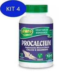 Imagem de Kit 4 Procalcium (Cálcio E Magnésio) - 120 Cápsulas - - Unilife