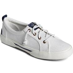 Imagem de Sperry Tênis feminino Pier Wave Seacycled Baja com cadarço casual - preto, Branco, 34