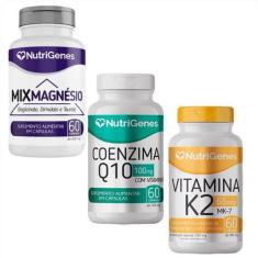 Imagem de Mix Magnésio + K2 Mk-7 + Coenzima Coq10 - Nutrigenes