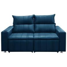 Imagem de Sofá Retrátil e Reclinável Madri 2L. 160cm C/Molas - Veludo - Star Con