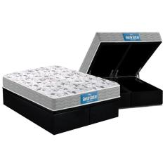 Imagem de Cama Box Baú Casal: Colchão Anatômico Probel D45 Guarda Costas PróExtreme Plus + Base crc Suede Black (138x188)