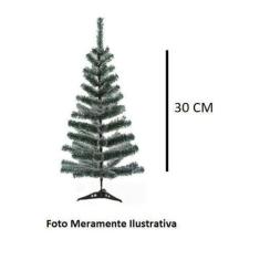 Imagem de Árvore de Natal com Galhos Verde Cheios de Neve - 30 cm - NATALKASA
