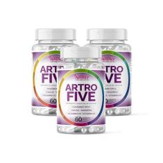 Imagem de 3x Artrofive Colágeno Tipo II, Cálcio, Magnésio, Vit D3 e k2 60 Capsulas de 500mg