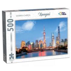 Imagem de Quebra Cabeça Xangai China 500 Peças Puzzle Premium - Pais E Filhos