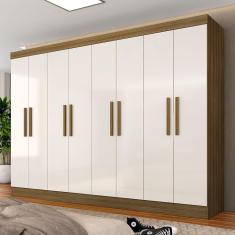 Imagem de Guarda Roupa Casal Mariah 8 Portas Boreal/off White - Móveis Arapongas