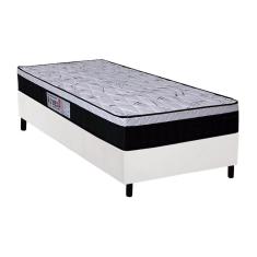 Imagem de Cama Box Solteiro: Colchão Ortopédico Orthoflex Foggia Sogni Unic Face + Base crc Courano White(88x188)