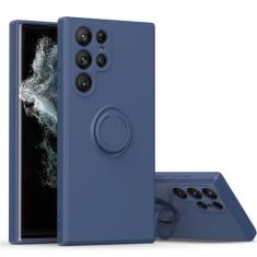 Imagem de Capa de anel magnético de silicone líquido para Samsung S20 S21 S23 FE Plus Ultra A21 A21s A32 NOTE10PULS A52 NOTE20 Ultra Capa de suporte, azul, para A53