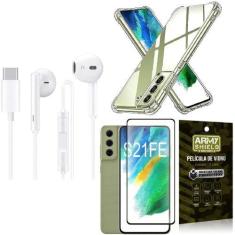 Imagem de Capinha Samsung S21 Fe + Fone de Ouvido Tipo C + Película 3D - Armyshi