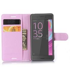 Imagem de Capa para SONY Xperia X, capa carteira flip de couro PU premium com compartimento para cartão, suporte e fecho magnético [capa interna de TPU à prova de choque] Compatível com SONY Xperia X