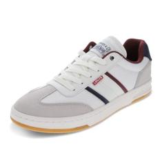 Imagem de Levi's Tênis masculino Zane, Branco/azul marinho/vinho, 41