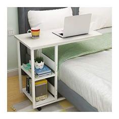 Imagem de SilteD Mesa de computador móvel sobre a cama, suporte dobrável, mesa móvel para laptop, para cama, sofá, hospital, leitura, alimentação, mesa de pé com rodas, mesa com rodas sobre a cama
