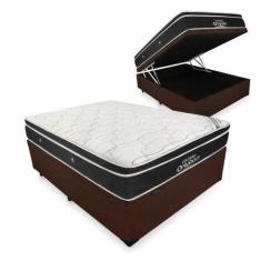 Imagem de Cama Box Baú Casal + Colchão De Molas Ensacadas - Ortobom - Elegant Su
