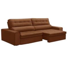 Imagem de Sofá 5 Lugares Retrátil E Reclinável Ravena Veludo Terracota - Ferguil