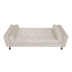 Imagem de Recamier Baú Félix Solteiro 140cm Suede Bege