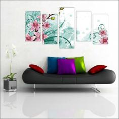 Imagem de Quadro Decorativo Abstrato Flores Paisagens Natureza Decorações Salas 